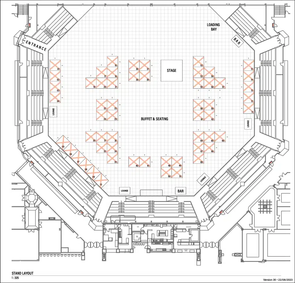 AFMA Forum 2023 | Feed & Food – The 4th Agricultural Revolution | Exhibition Floor Plan | Sun City Superbowl